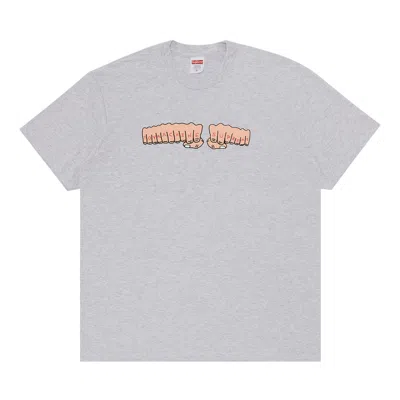 Pre-owned Supreme X Toy Machine Fist Tee 'ash Grey'
