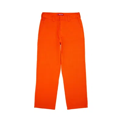 Pre-owned Supreme X Toy Machine Work Pant 'bright Orange' | Men's Size 32