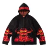 Supreme X Toy Machine Zip Up Hooded Sweater 'black Red'