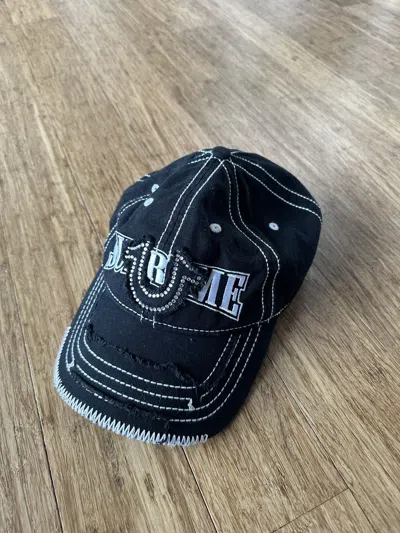 Pre-owned Supreme X True Religion Denim Hat Cap In Black