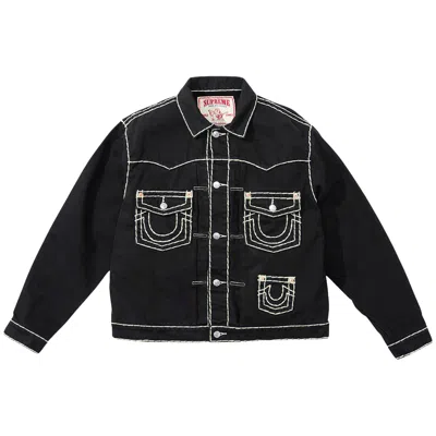 Pre-owned Supreme X True Religion Denim Trucker Jacket 'black'