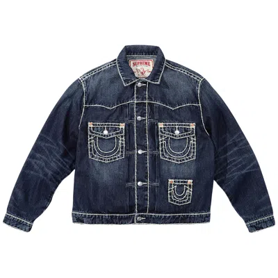 Pre-owned Supreme X True Religion Denim Trucker Jacket 'washed Blue'