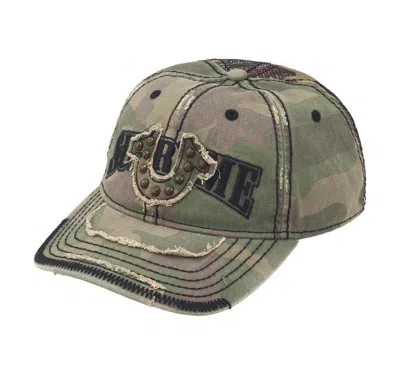 Pre-owned Supreme X True Religion Supreme True Religion 6-panel Hat Camo Fw25 In Green