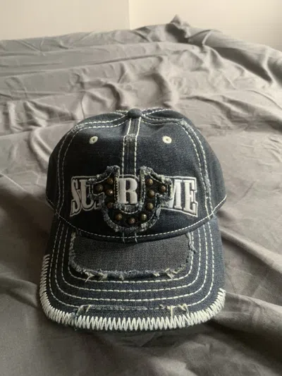 Pre-owned Supreme X True Religion Supreme True Religion Denim Hat In Blue