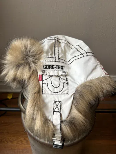 Pre-owned Supreme X True Religion Supreme/true Religion Gore-tex Trooper Hat In White