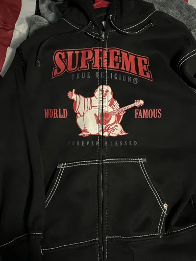Pre-owned Supreme X True Religion Zip Up Hoodie In Black