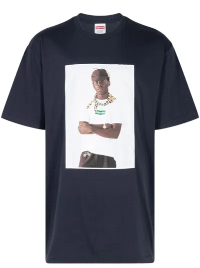 Supreme X Tyler The Creator Photograph-print T-shirt In Blue