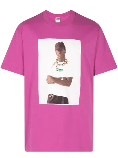 Supreme X Tyler The Creator Photograph-print T-shirt In Pink