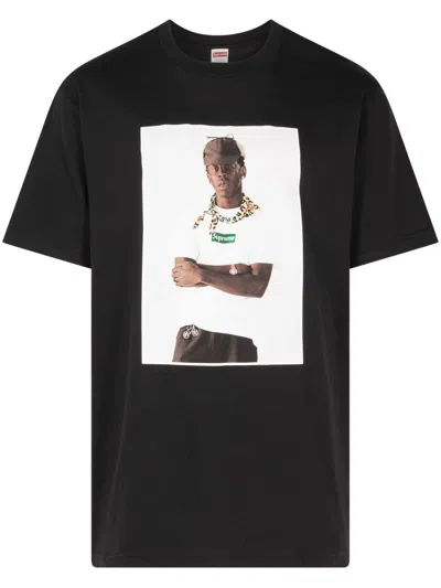 Supreme X Tyler The Creator Printed T-shirt In Black