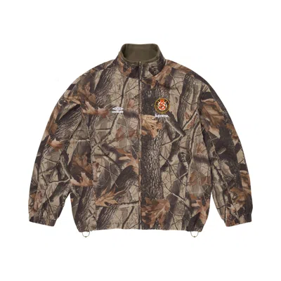 Pre-owned Supreme X Umbro Cotton Ripstop Track Jacket 'realtree Hardwoods Camo' | Brown | Men's Size S