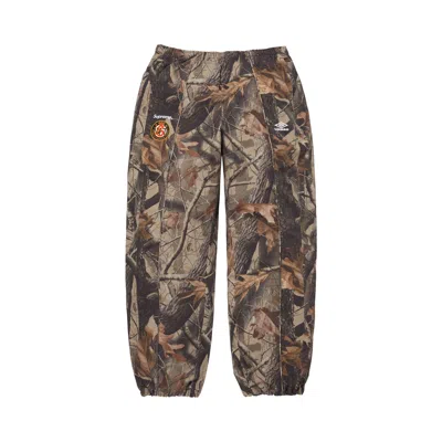 Pre-owned Supreme X Umbro Cotton Ripstop Track Pant 'realtree Hardwoods Camo' | Brown | Men's Size M
