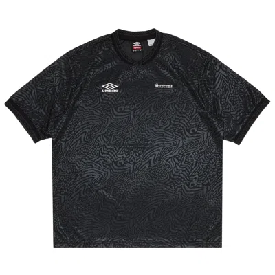 Pre-owned Supreme X Umbro Jacquard Animal Print Soccer Jersey 'black'