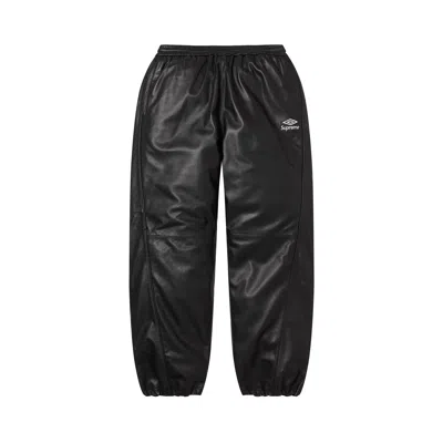 Pre-owned Supreme X Umbro Leather Track Pant 'black' | Men's Size Xxl