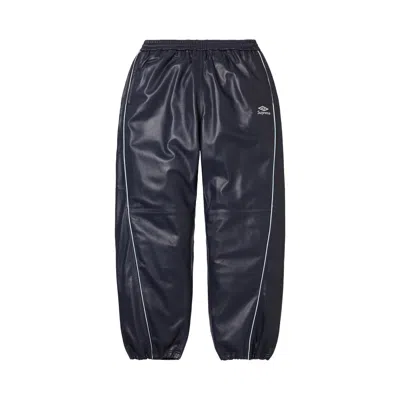 Pre-owned Supreme X Umbro Leather Track Pant 'navy' | Blue | Men's Size S