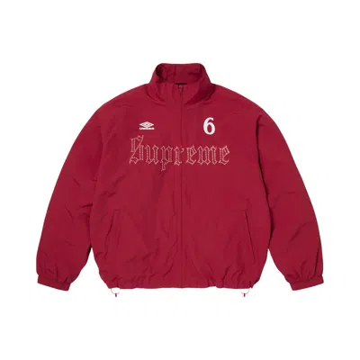 Pre-owned Supreme X Umbro Rhinestone Track Jacket 'red' | Men's Size M