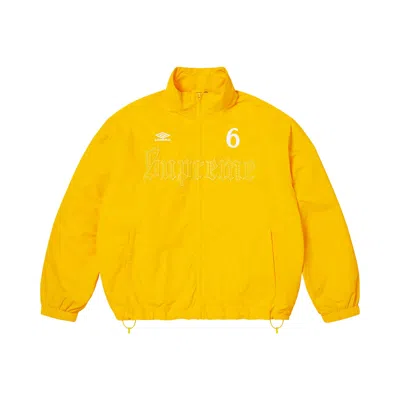Pre-owned Supreme X Umbro Rhinestone Track Jacket 'yellow' | Men's Size M