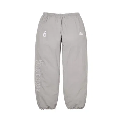 Pre-owned Supreme X Umbro Rhinestone Track Pant 'light Grey' | Men's Size L In Gray