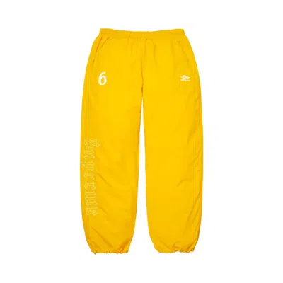 Pre-owned Supreme X Umbro Rhinestone Track Pant 'yellow' | Men's Size S