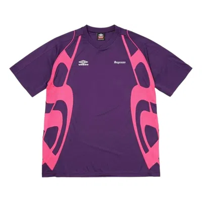 Supreme Kids'  X Umbro Ss26 Old English Soccer Jersey 'purple'