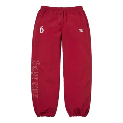 Supreme X Umbro Ss26 Rhinestone Track Pant 'red'