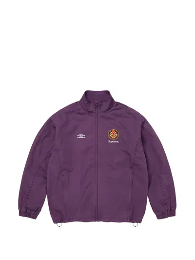 Supreme X Umbro Zip-up Cotton Track Jacket In Purple