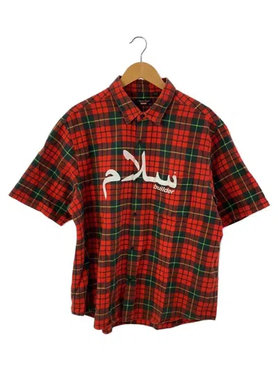 Pre-owned Supreme X Undercover Arabic Font Plaid Short Sleeve Button Shirt In Red