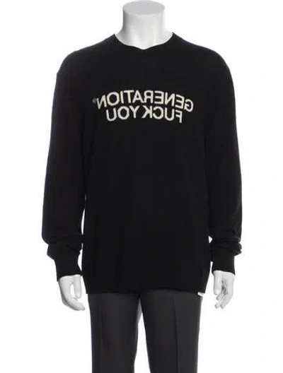 Pre-owned Supreme X Undercover 'generation Fuck You' Wool Pullover In Black