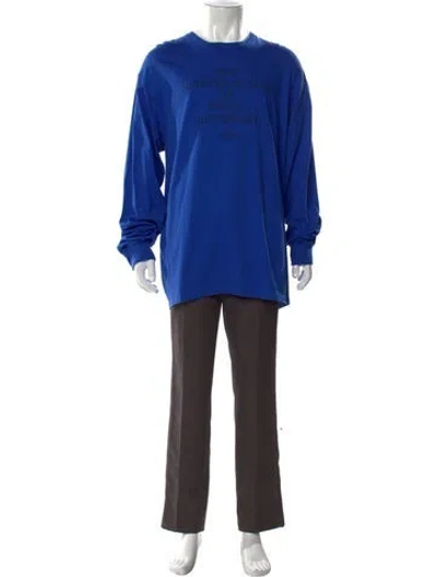 Pre-owned Supreme X Undercover Graphic Print Crew Neck Henley In Blue