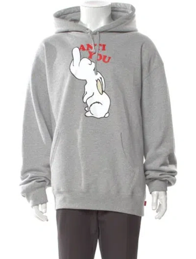 Pre-owned Supreme X Undercover Graphic Print Crew Neck Hoodie In Gray