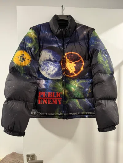 Pre-owned Supreme X Undercover Public Enemy Puffer Jacket X Vest In Black