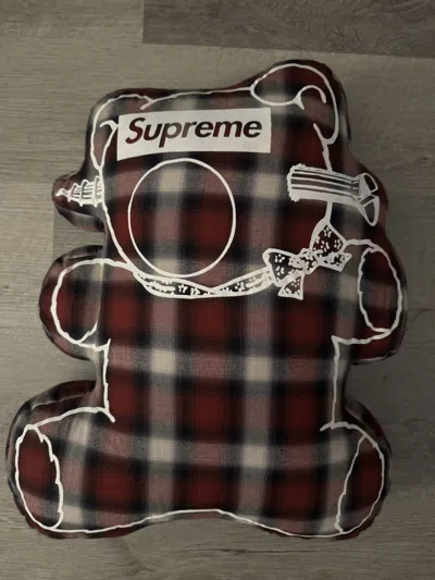 Pre-owned Supreme X Undercover Supreme Undercover Bear Pillow In Plaid