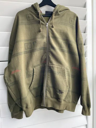 Pre-owned Supreme X Undercover Zip-up Hooded Sweatshirt In Olive