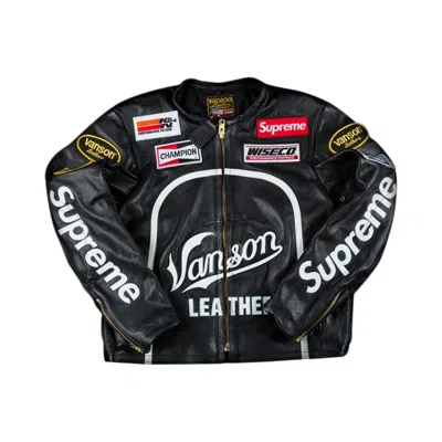 Pre-owned Supreme X Vanson Leather Star Jacket 'black' | Men's Size M