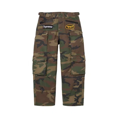 Pre-owned Supreme X Vanson Leathers Cordura Pant 'woodland Camo' | Green | Men's Size 30
