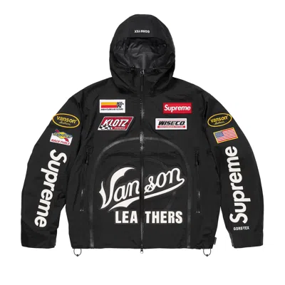 Pre-owned Supreme X Vanson Leathers Gore-tex Shell Jacket 'black' | Men's Size S