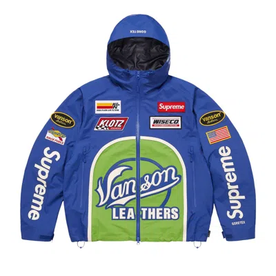 Pre-owned Supreme X Vanson Leathers Gore-tex Shell Jacket 'royal' | Blue | Men's Size L