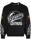 Supreme X Vanson Leathers Jumper In Schwarz
