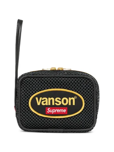Supreme X Vanson Leathers Mesh Wrist Bag In Pink