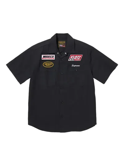 Supreme X Vanson Leathers® Short-sleeve Work Shirt In Blue
