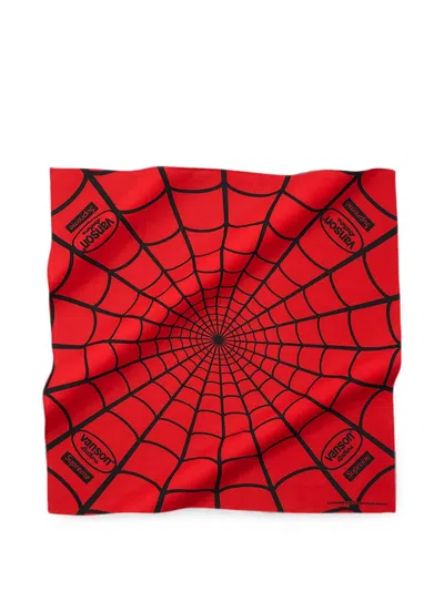 Supreme X Vanson Leathers Ss26 Spider-man Bandana 'red'