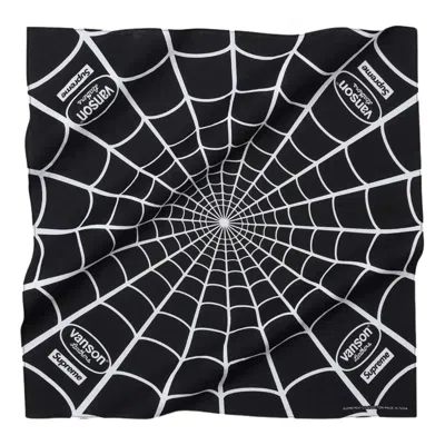 Supreme X Vanson Leathers Ss26 Spider-man Bandana 'black'