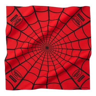 Supreme X Vanson Leathers Ss26 Spider-man Bandana 'red'