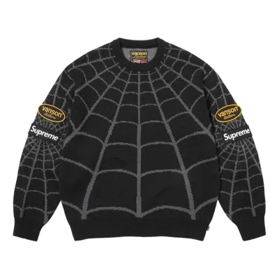 Supreme X Vanson Leathers X Marvel Spider-man Intarsia-knit Sweater In Multi