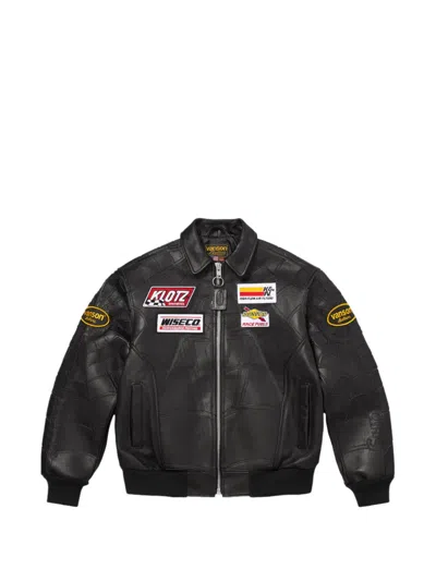 Supreme X Vanson Leathers X Marvel Spider-man Zip-up Leather Jacket In Multi