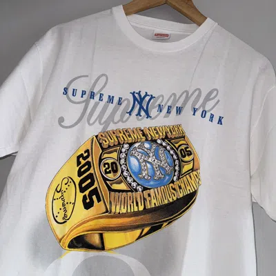 Pre-owned Supreme X Vintage 2005 Supreme Championship Ring Tee In White