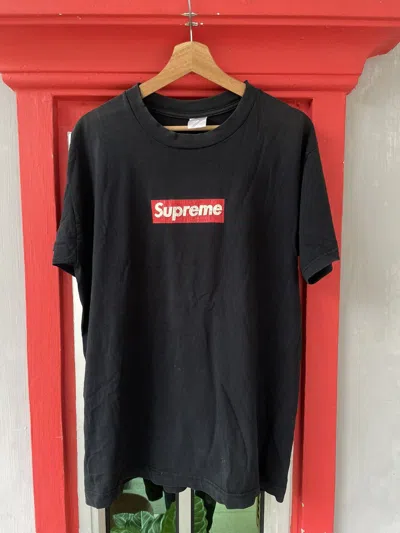Pre-owned Supreme X Vintage Distressed Vintage Supreme Box Logo Tshirt In Black