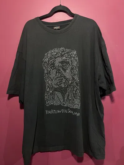 Pre-owned Supreme X Vintage Jesus Rhinestone Tee In Black