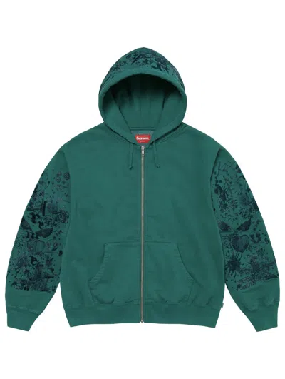 Pre-owned Supreme X Vintage Supreme Aoi Zip Up Teal Green Hooded Sweatshirt Ss24