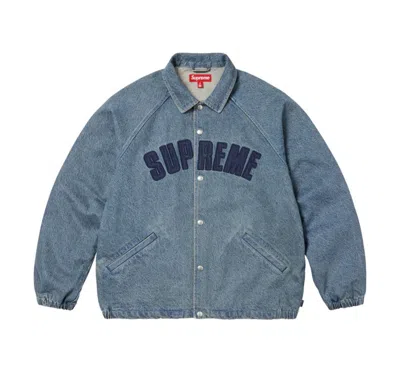 Pre-owned Supreme X Vintage Supreme Arc Logo Denim Coaches Jacket In Blue