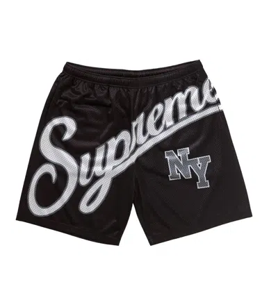 Pre-owned Supreme X Vintage Supreme Big Script Logo Mesh Short Black